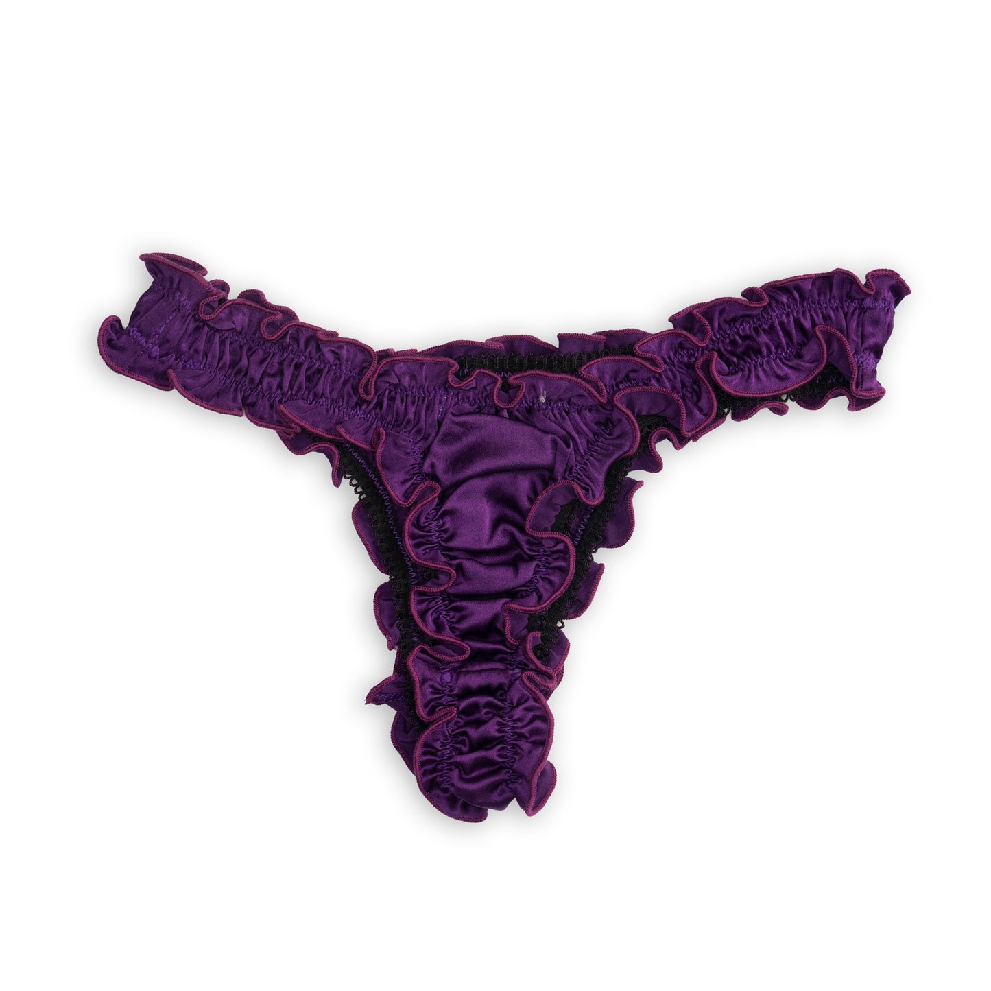 La Soto - Dark Purple Silk Tanga