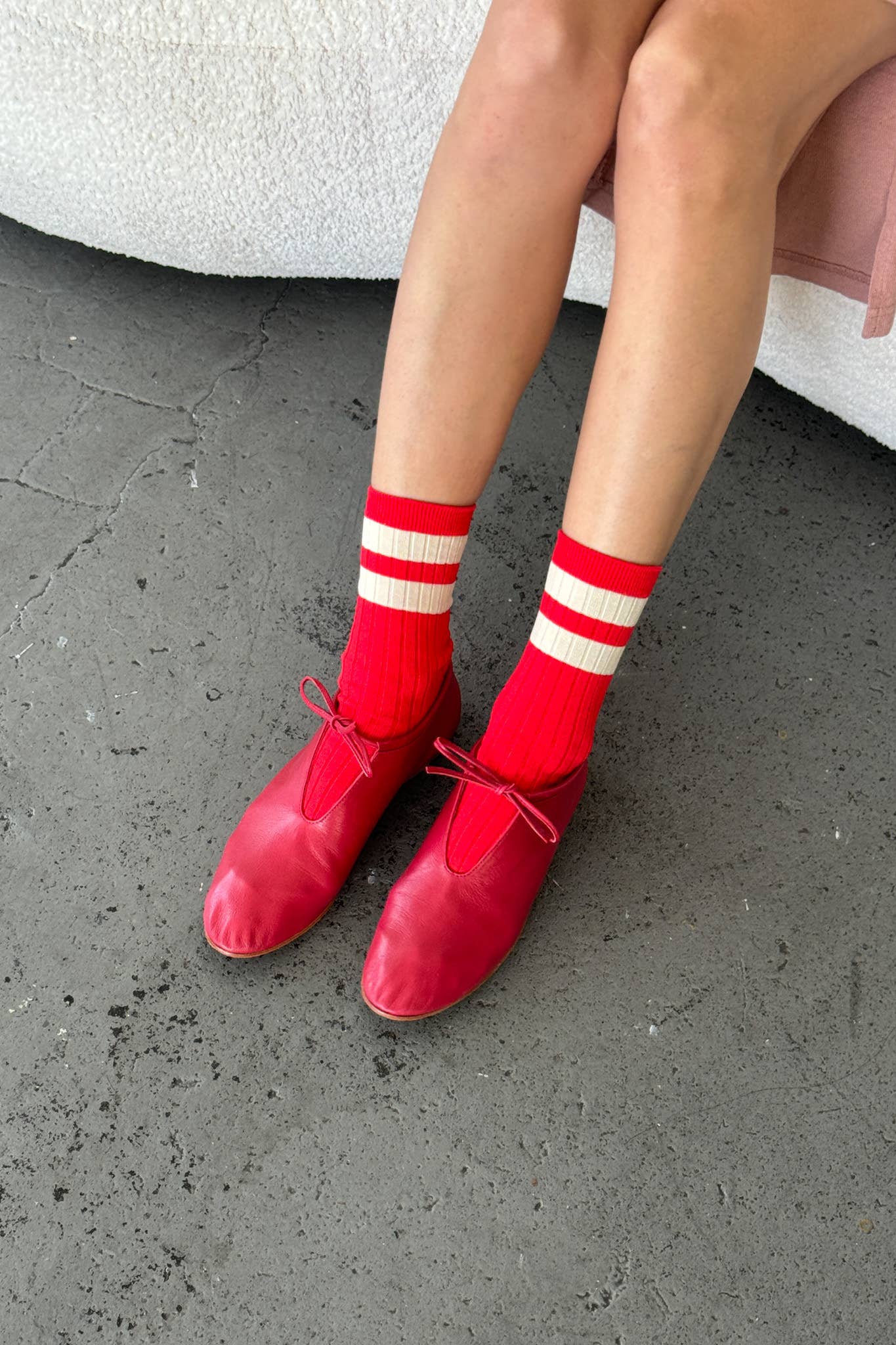 Her Socks - Varsity: Red