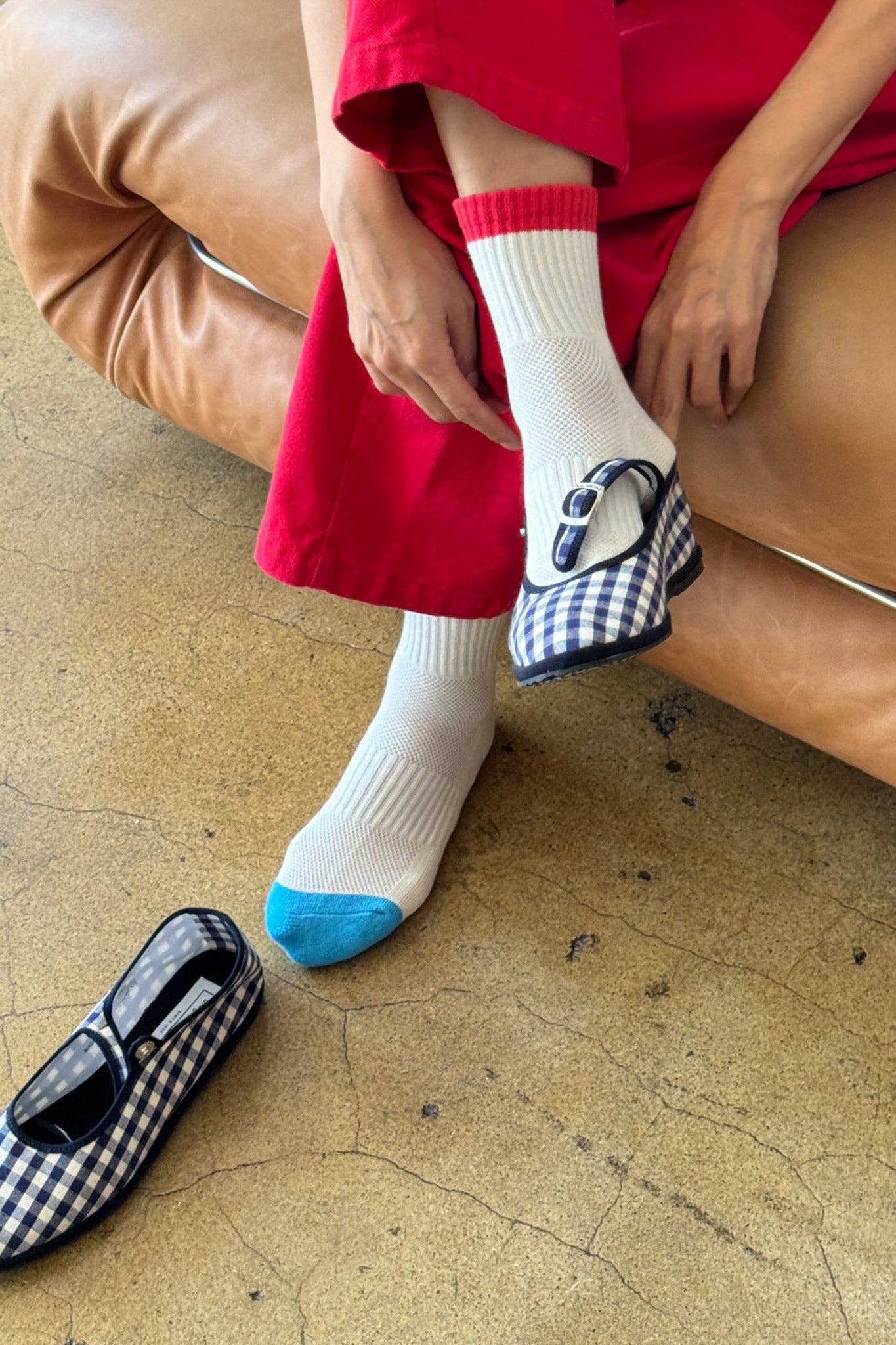 Color Block Girlfriend Socks : Black Coffee