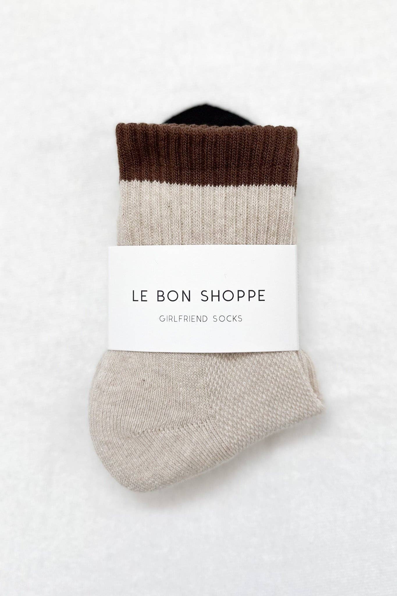 Color Block Girlfriend Socks : Black Coffee