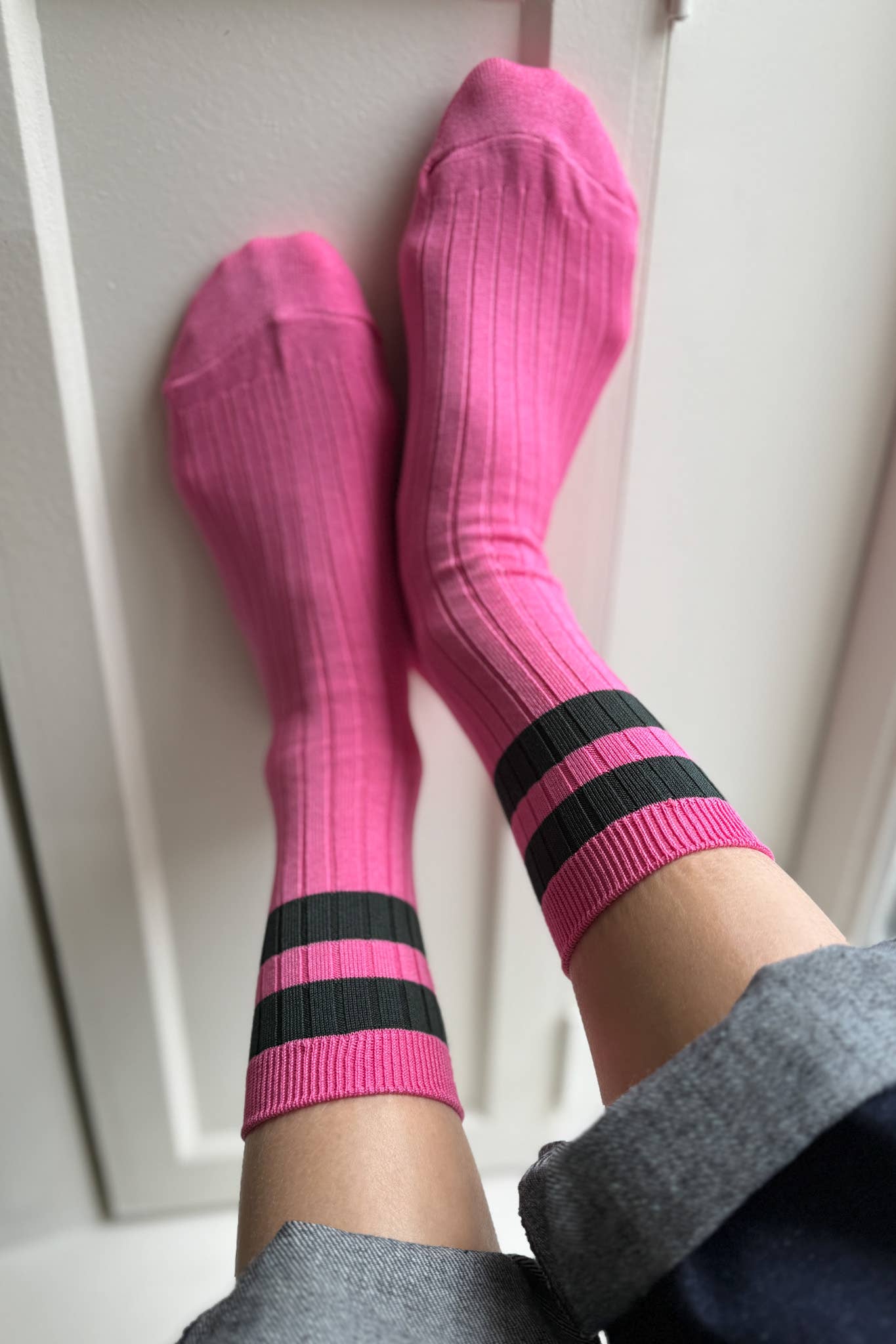 Her Socks - Varsity: Black