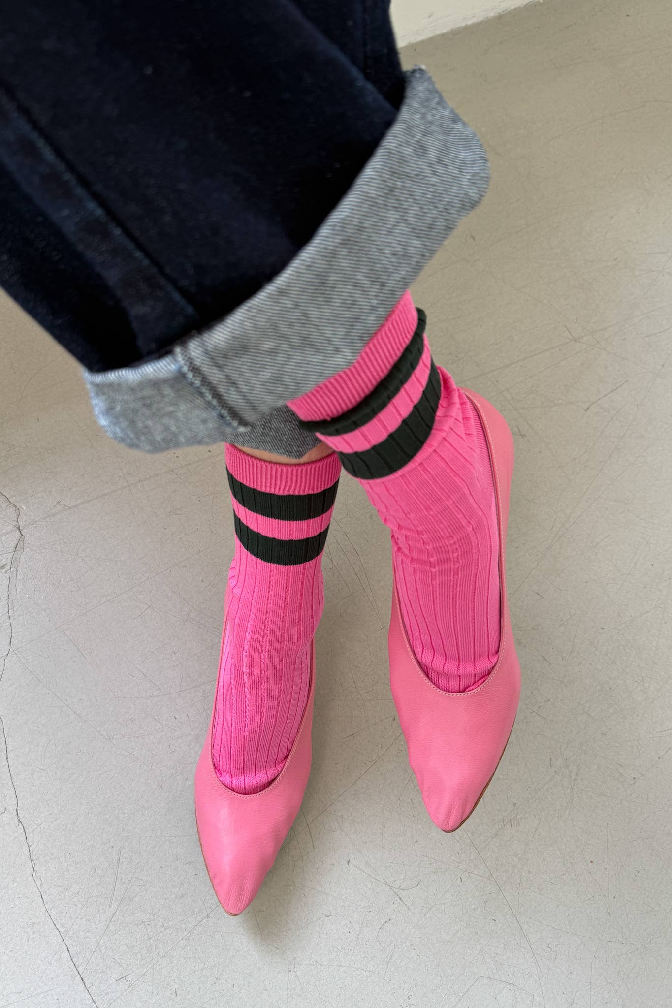 Her Socks - Varsity: Black