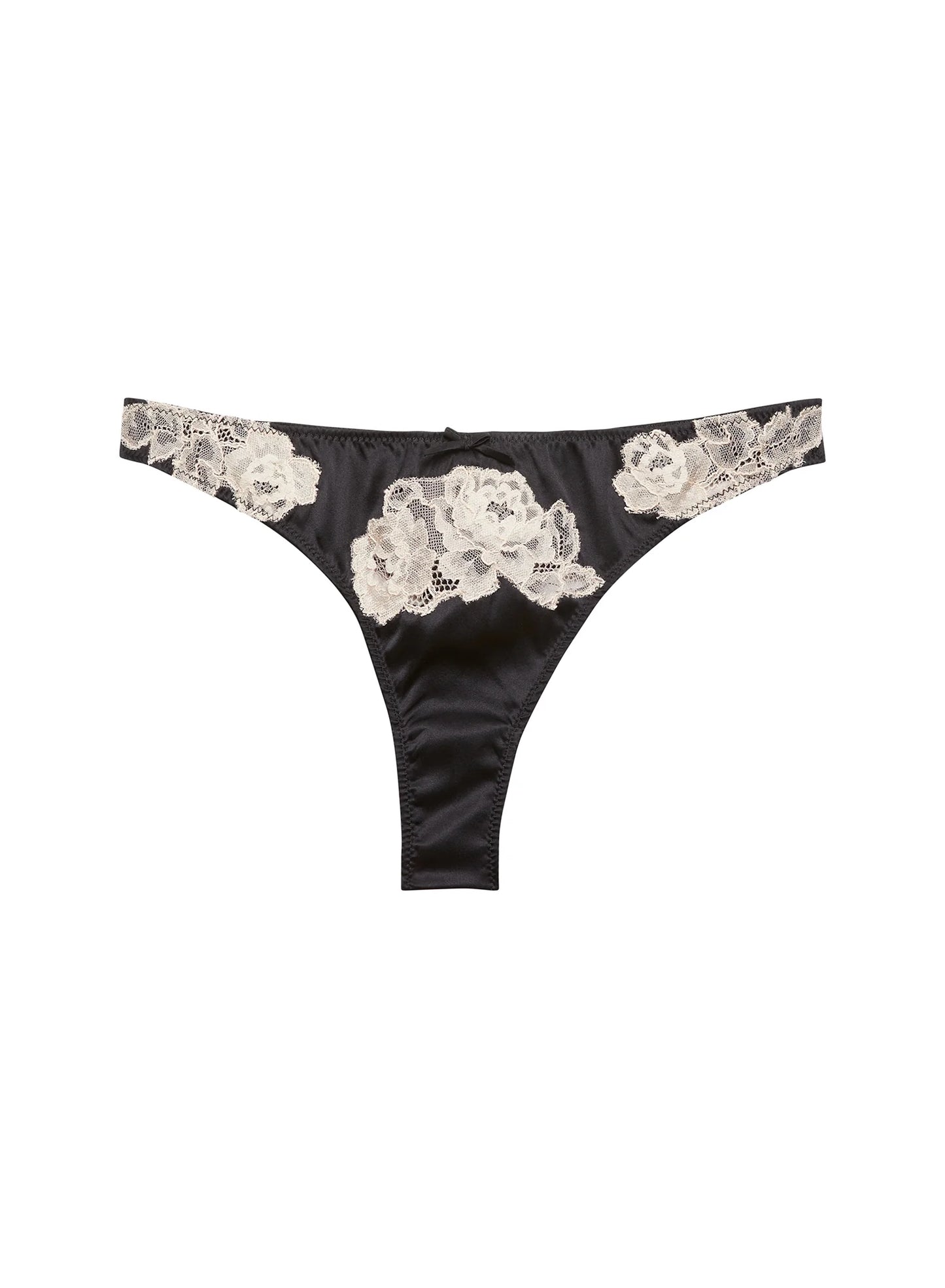 Juliet Lace Thong in Black
