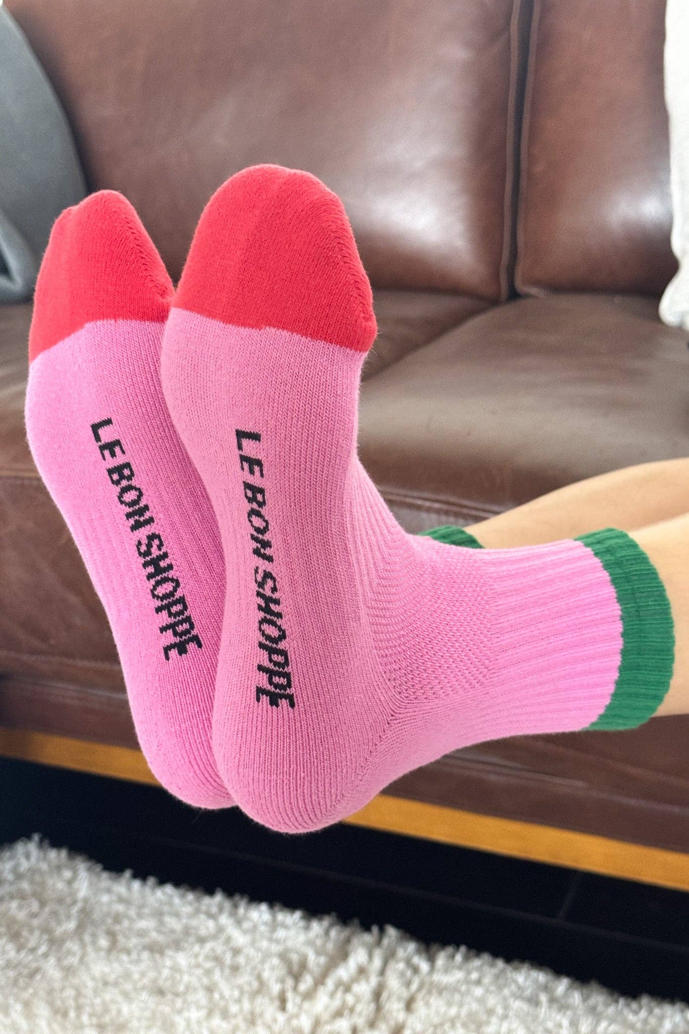 Color Block Girlfriend Socks : Black Coffee