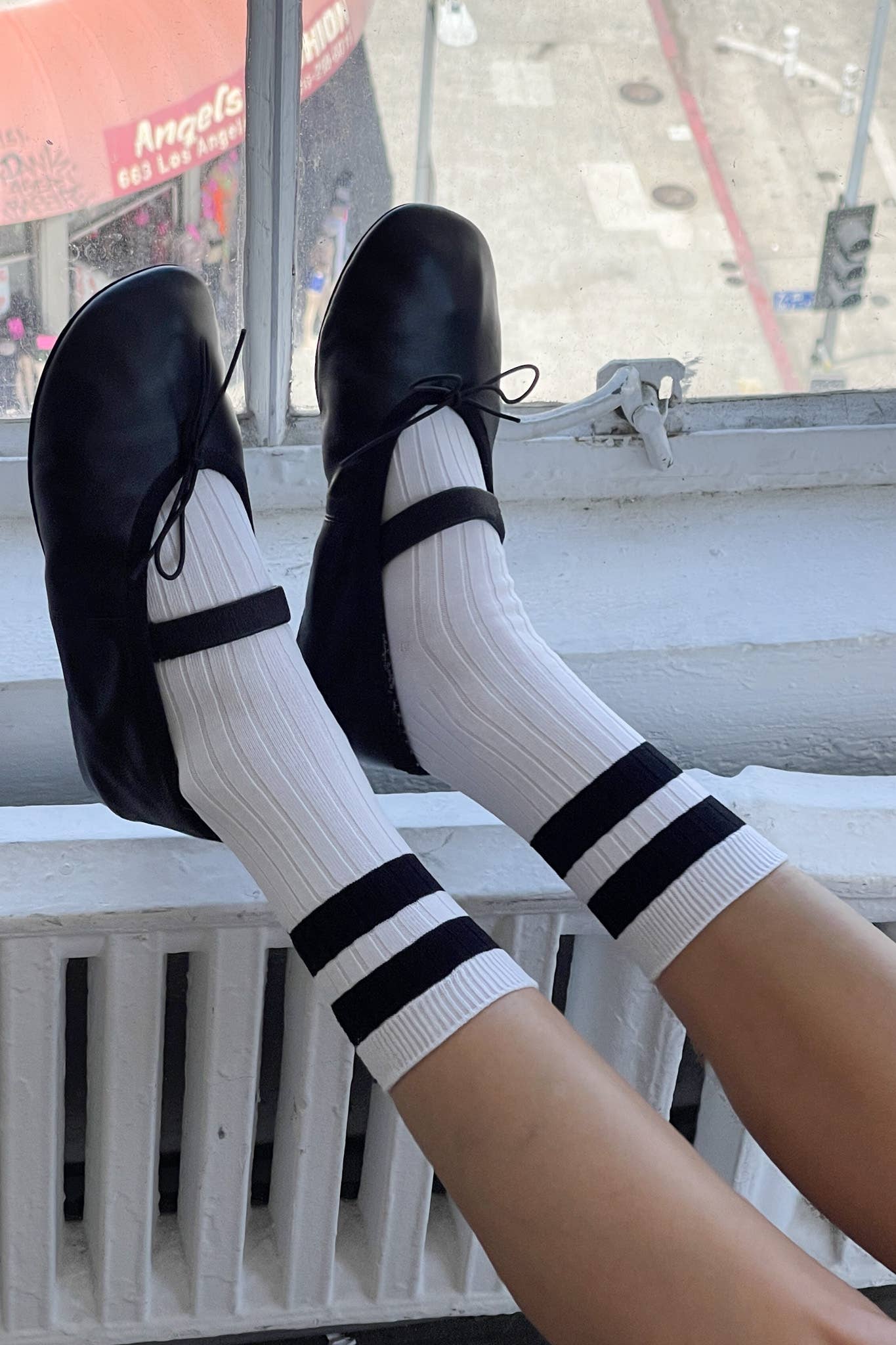 Her Socks - Varsity: Black