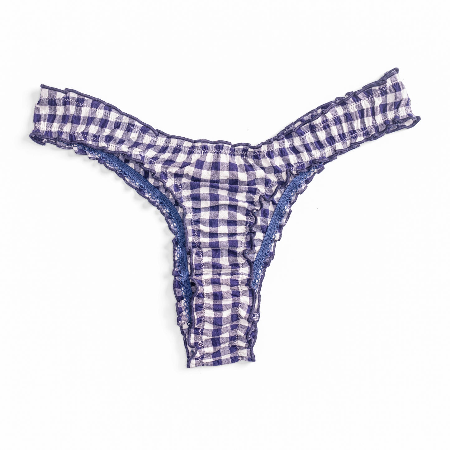 La Olivia - Seersucker Vichy Navy Cotton