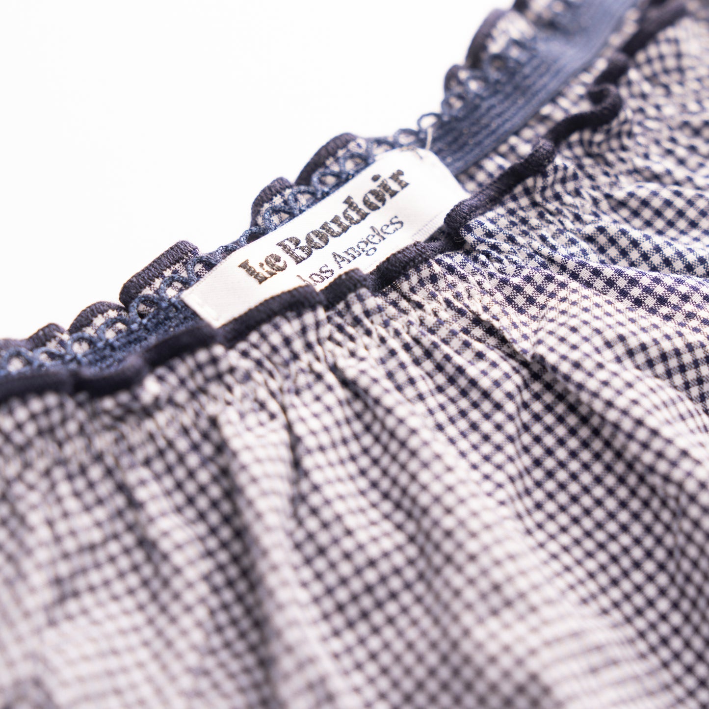 La Charlie - Navy Vichy Cotton Tanga