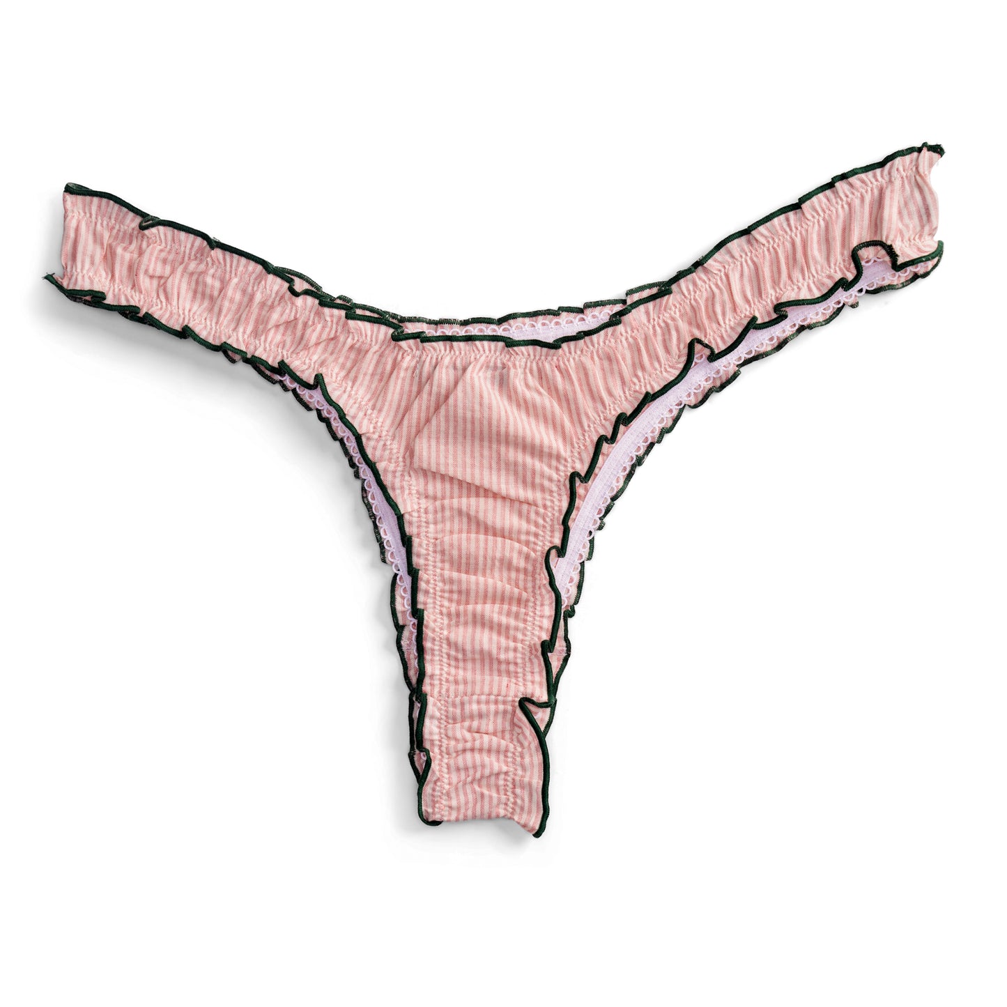 La Emily - Baby Pink Striped Tanga