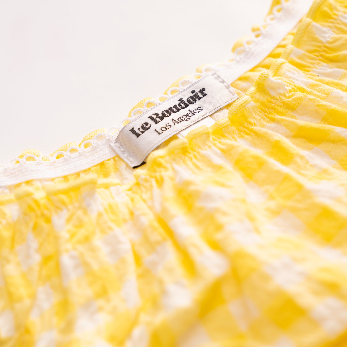 La Eloise - Yellow Seersucker Cotton Tanga