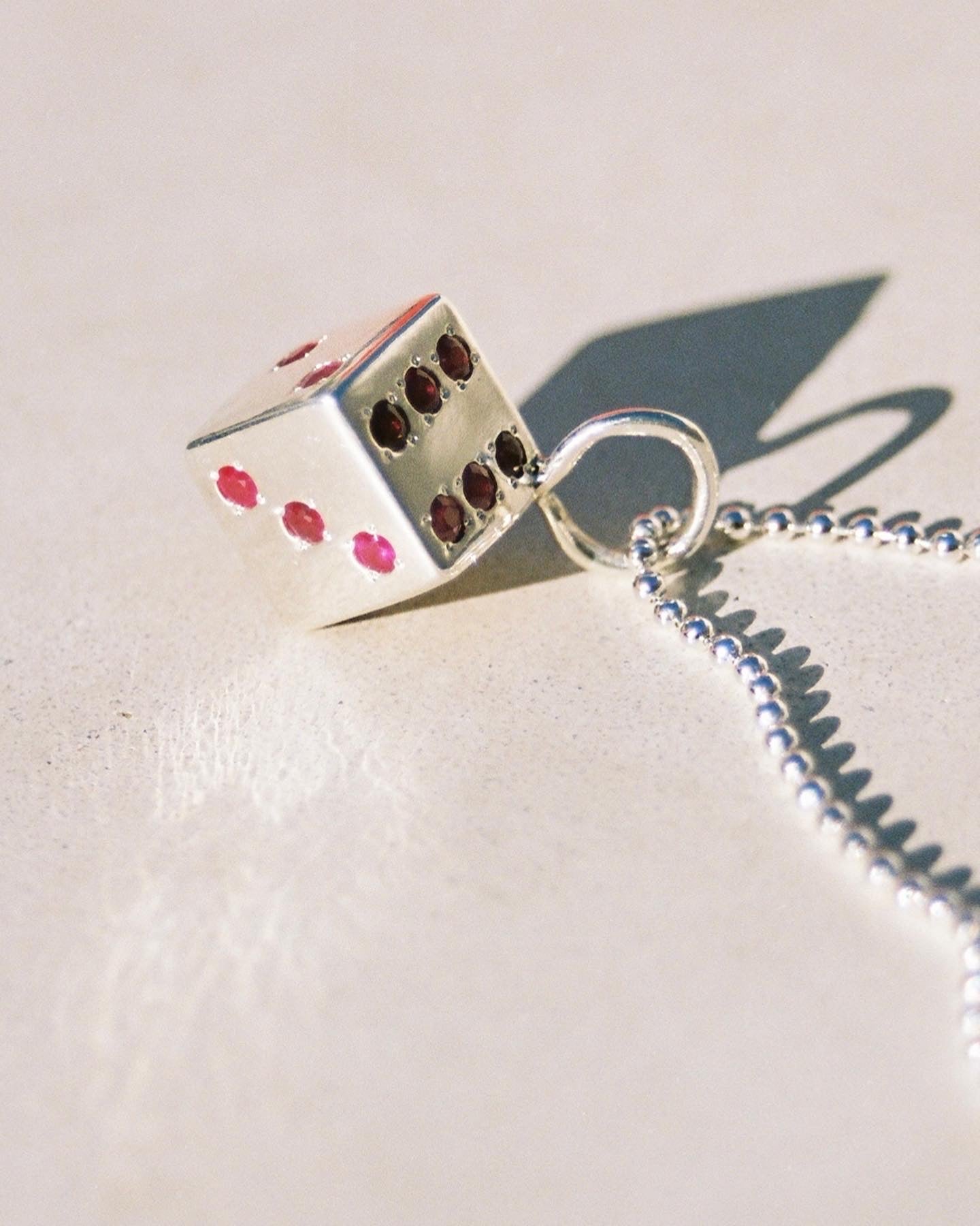 Ruby Dice Pendant