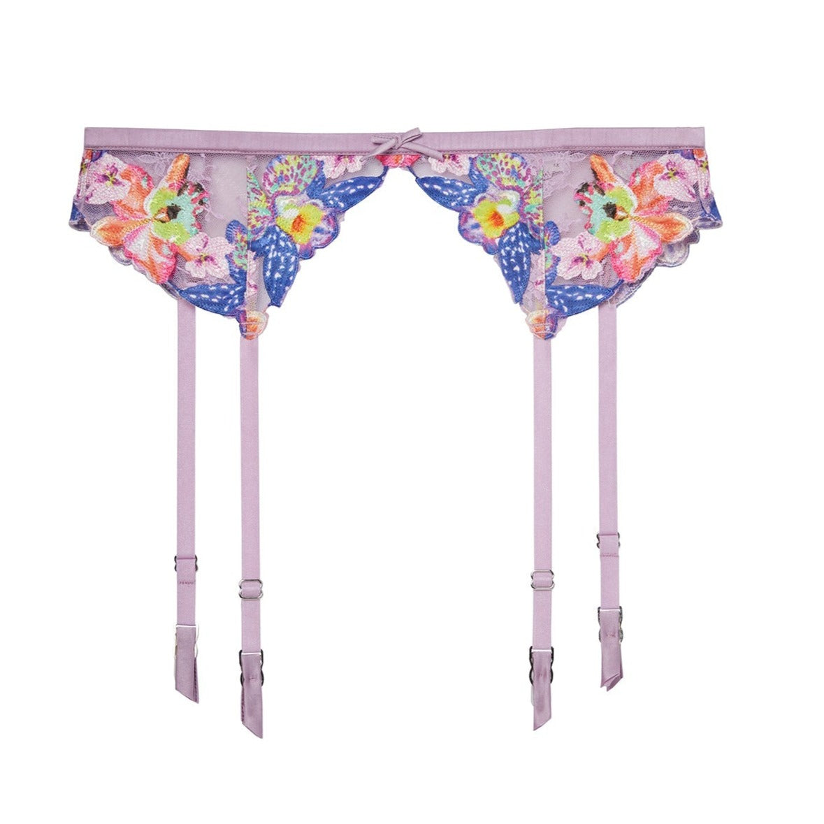 Orchid Embroidery Garter
