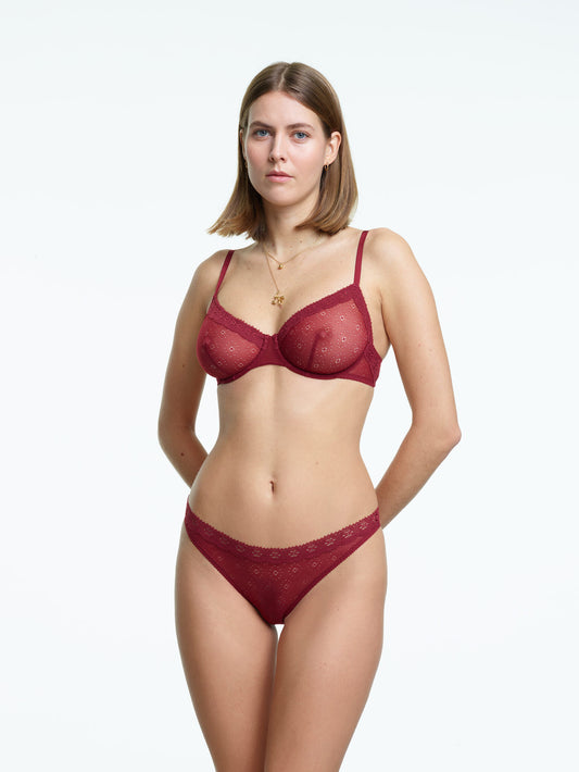 Alexandra wired bra Burgundy