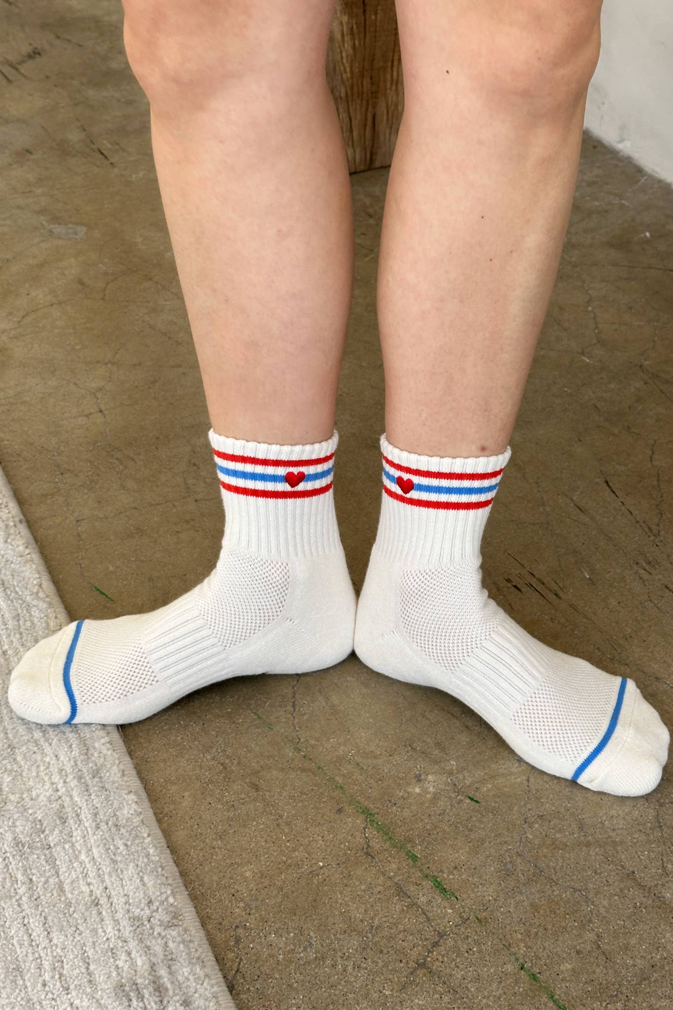 Embroidered Girlfriend socks: LECHE + HEART