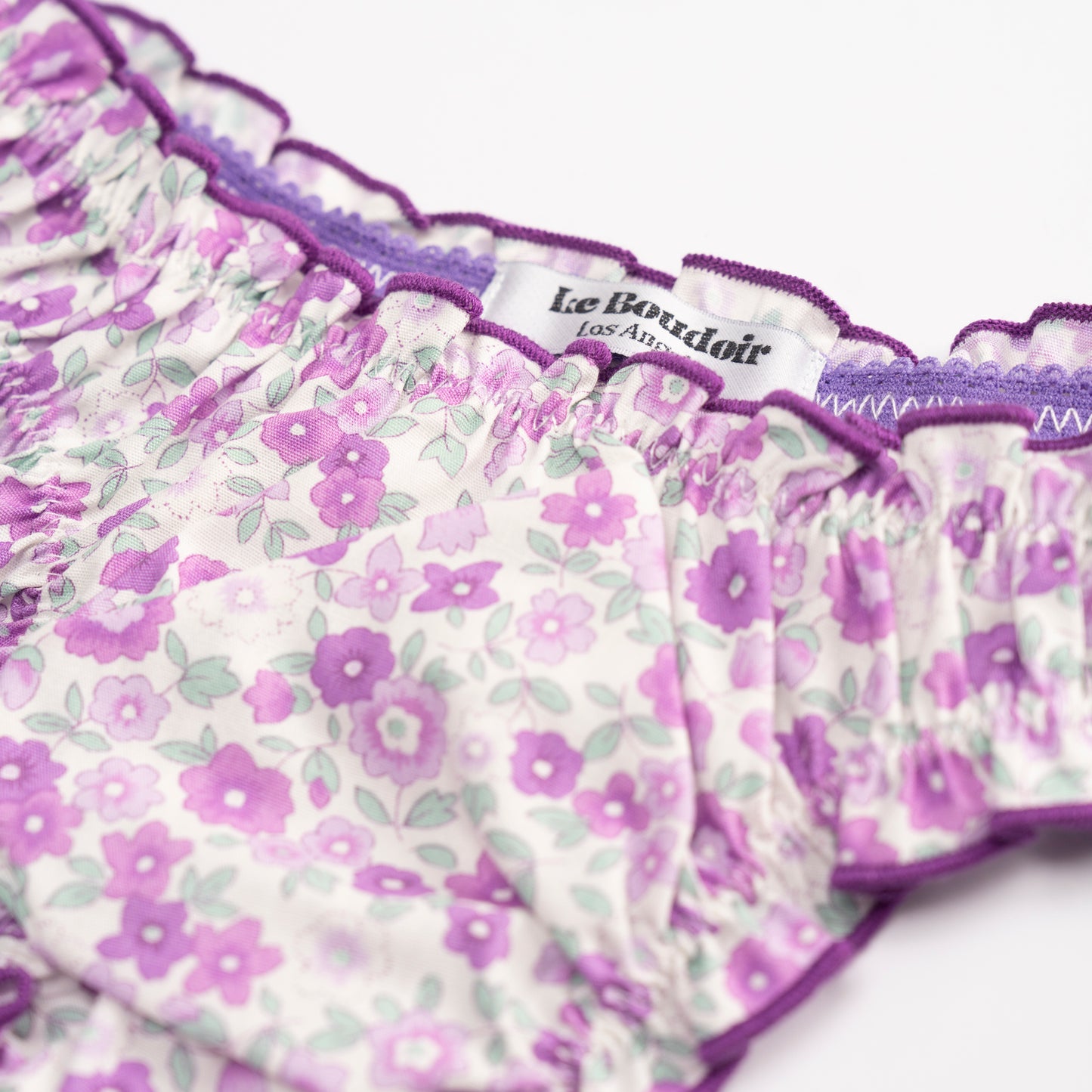 La Madeleine - Purple Flowers Cotton Tanga