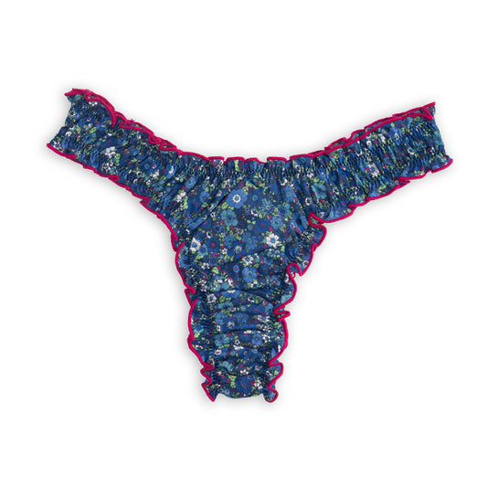 La Georgia - Blue Flowers Cotton Tanga