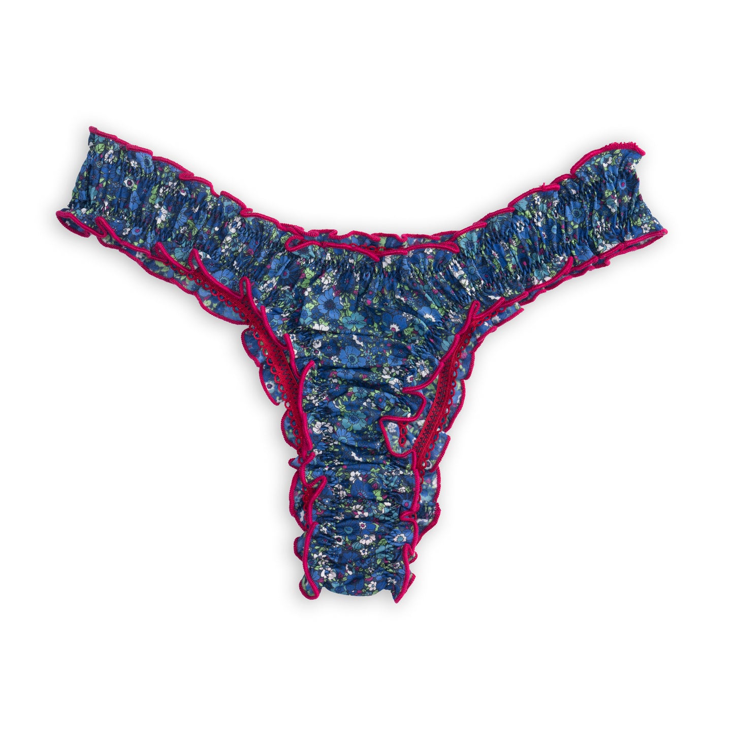 La Georgia - Blue Flowers Cotton Tanga