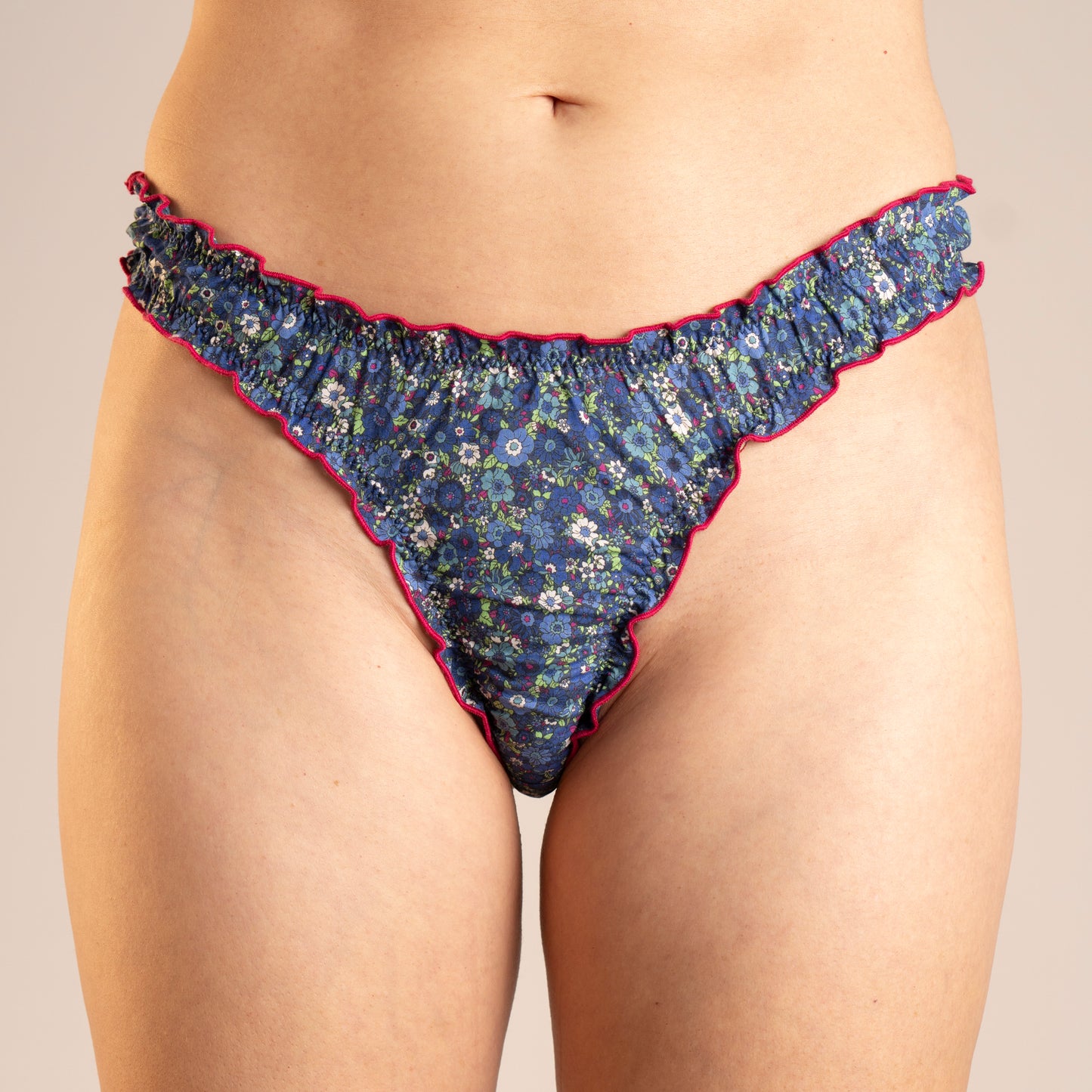 La Georgia - Blue Flowers Cotton Tanga