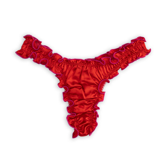 La Valentine - Red Silk Tanga