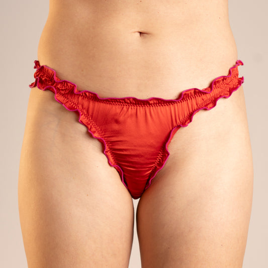 La Valentine - Red Silk Tanga