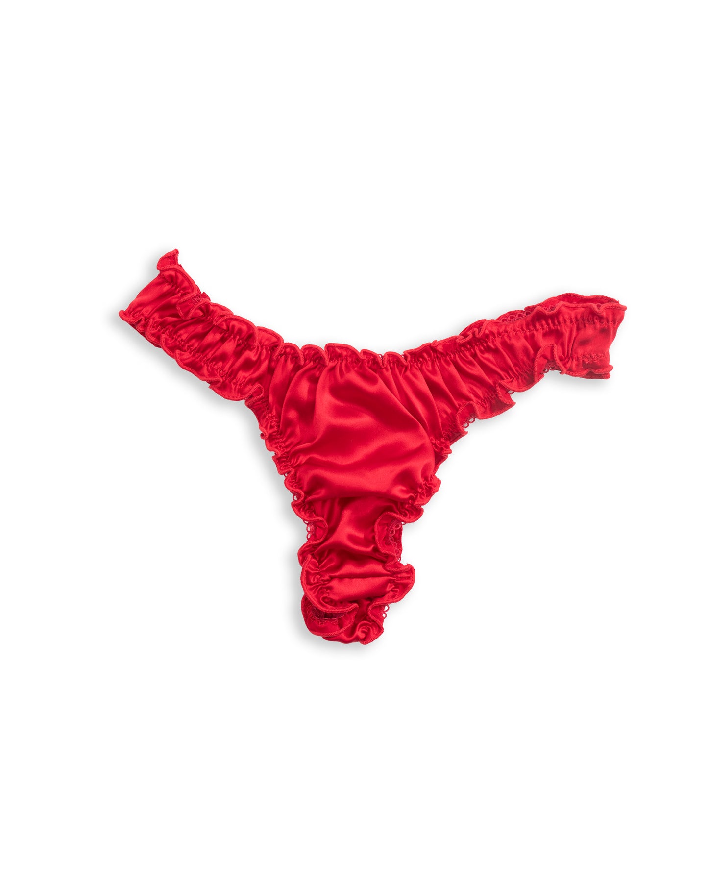 La Holly - Classic Red Silk Tanga