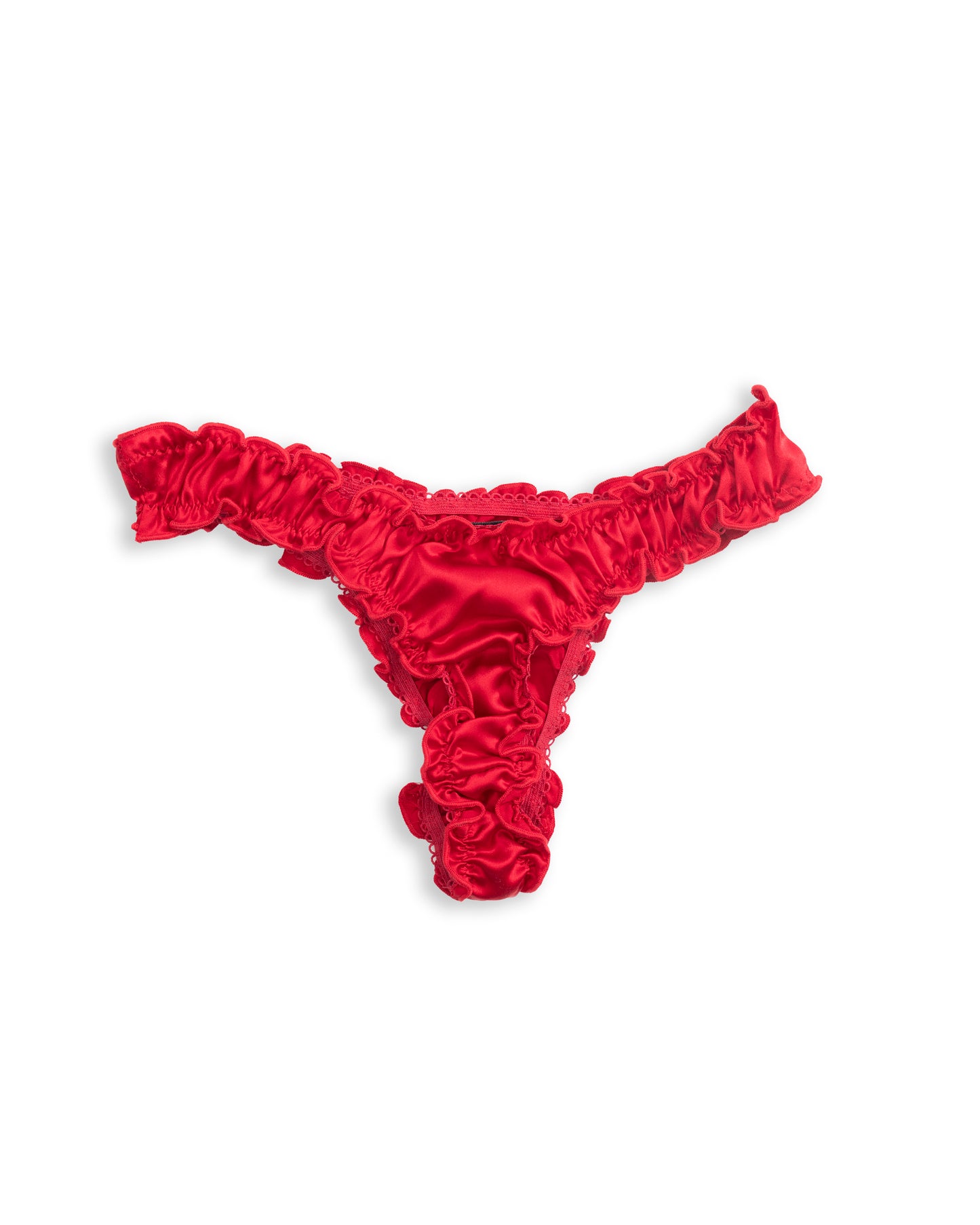 La Holly - Classic Red Silk Tanga