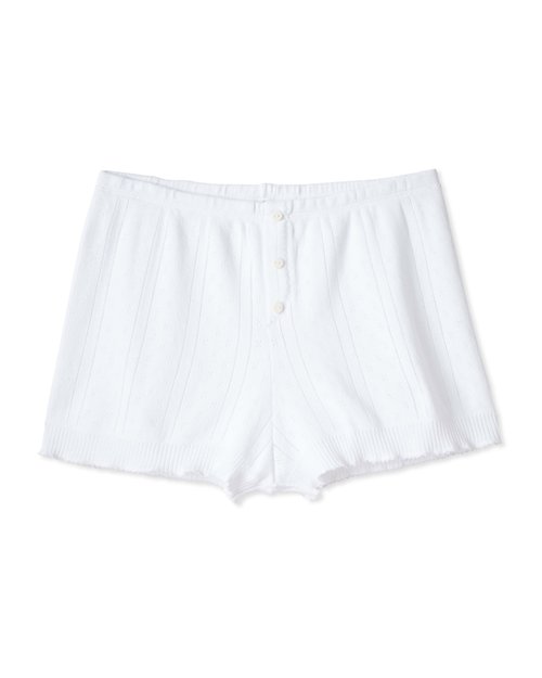 Pointelle Bloomers White