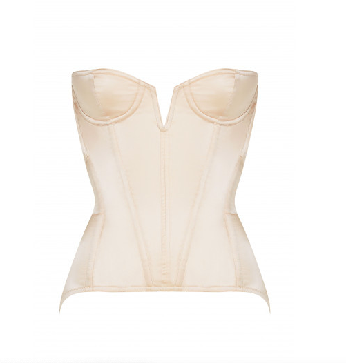 SALSA white English embroidery bustier - Cadolle