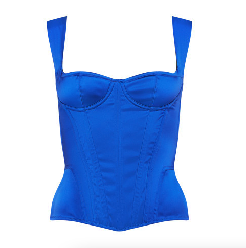 Daisy Corset Satin Navy