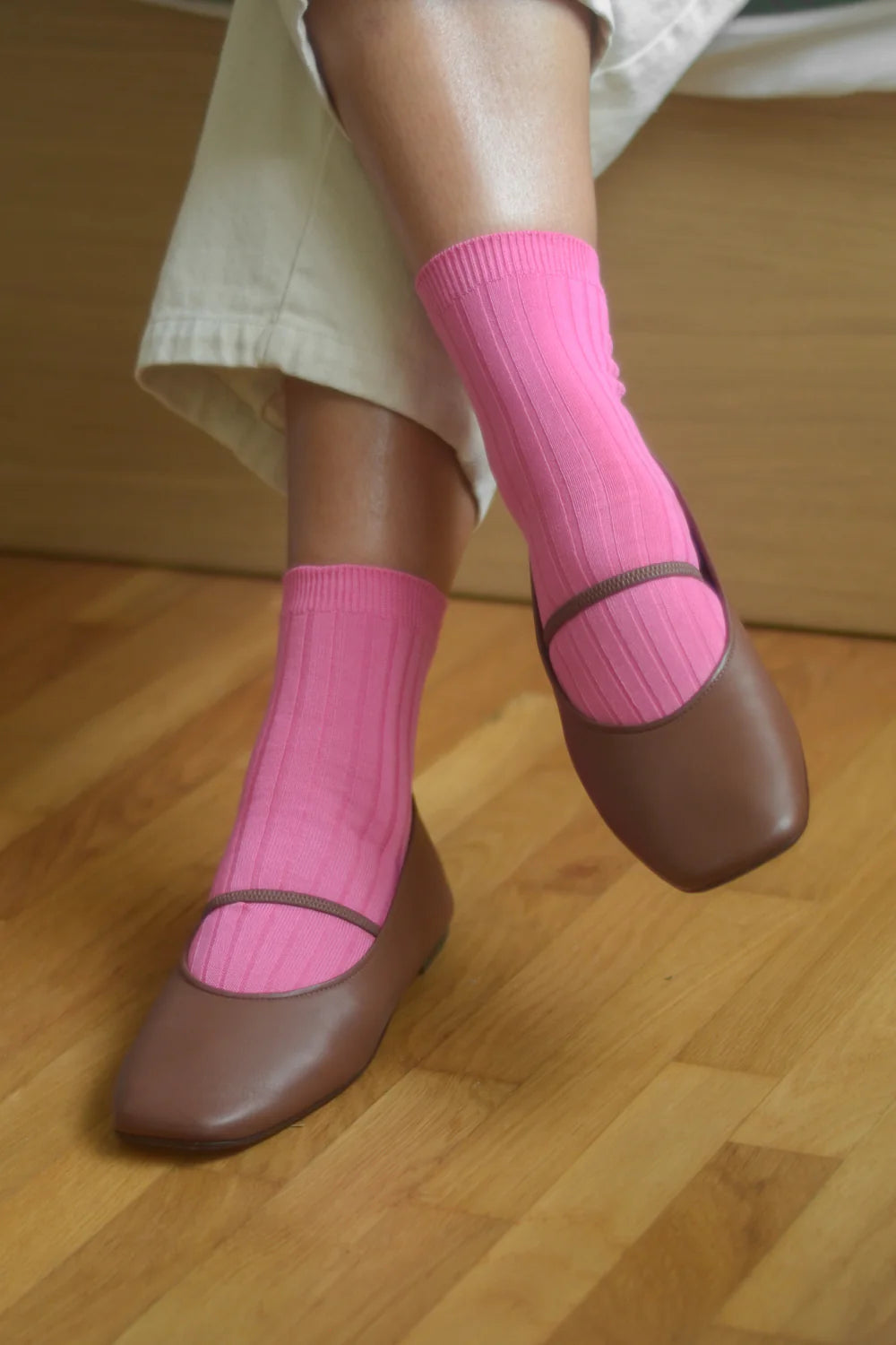 Her Socks Bright Pink