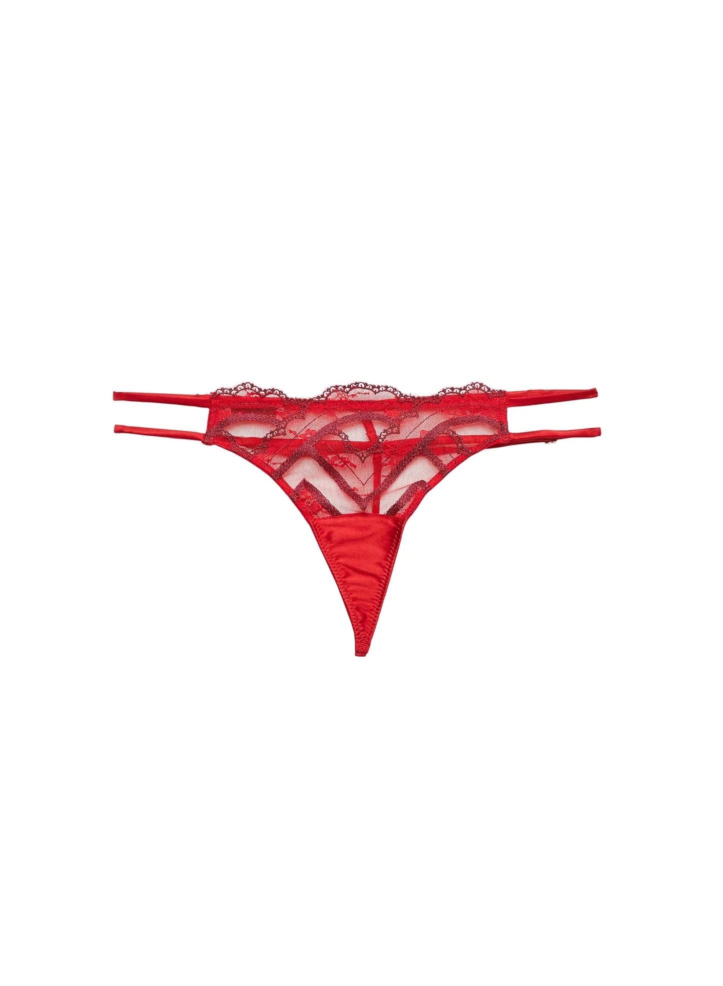 Hendrix Embroidery V-String Rouge