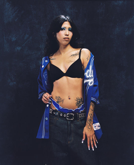 La Jen - Blue Silk Tanga