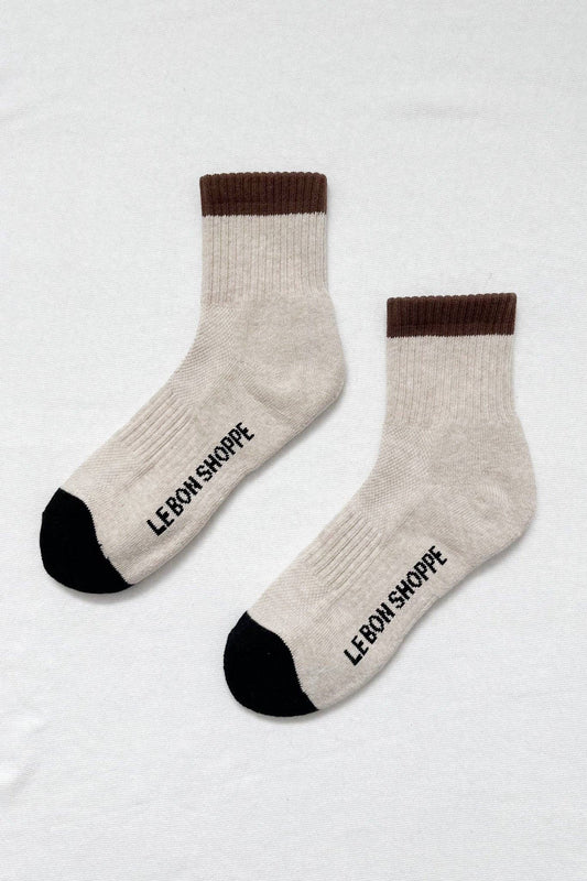 Color Block Girlfriend Socks : Black Coffee