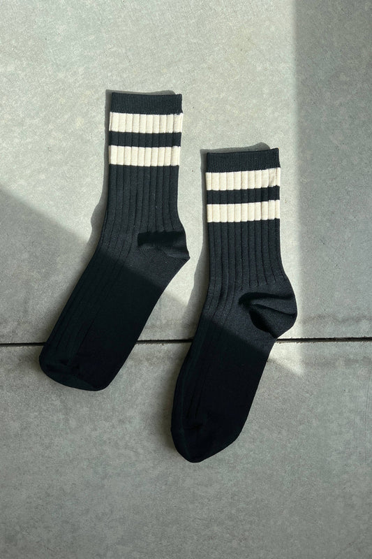 Her Socks - Varsity: Black