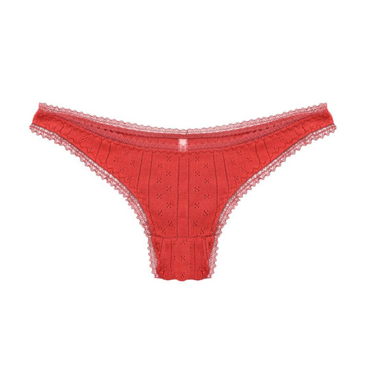 OG Frilly Thong Organic Cotton RED