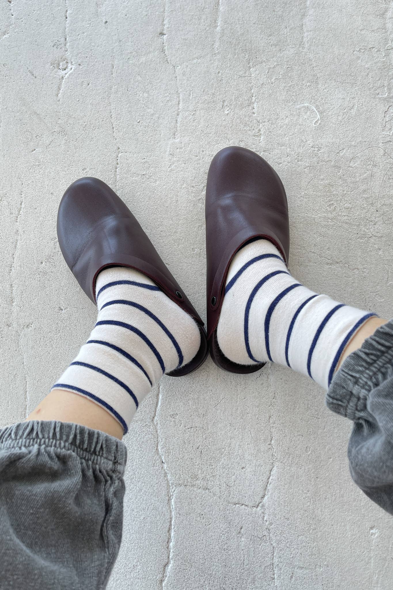 Striped Boyfriend Socks: Black Stripe