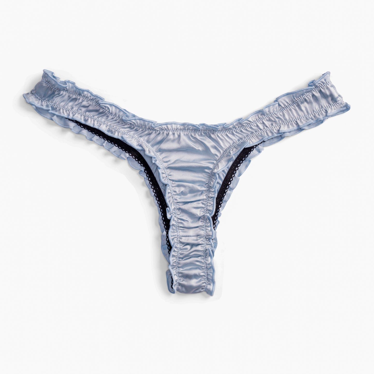 La Shea - Baby Blue Silk Tanga