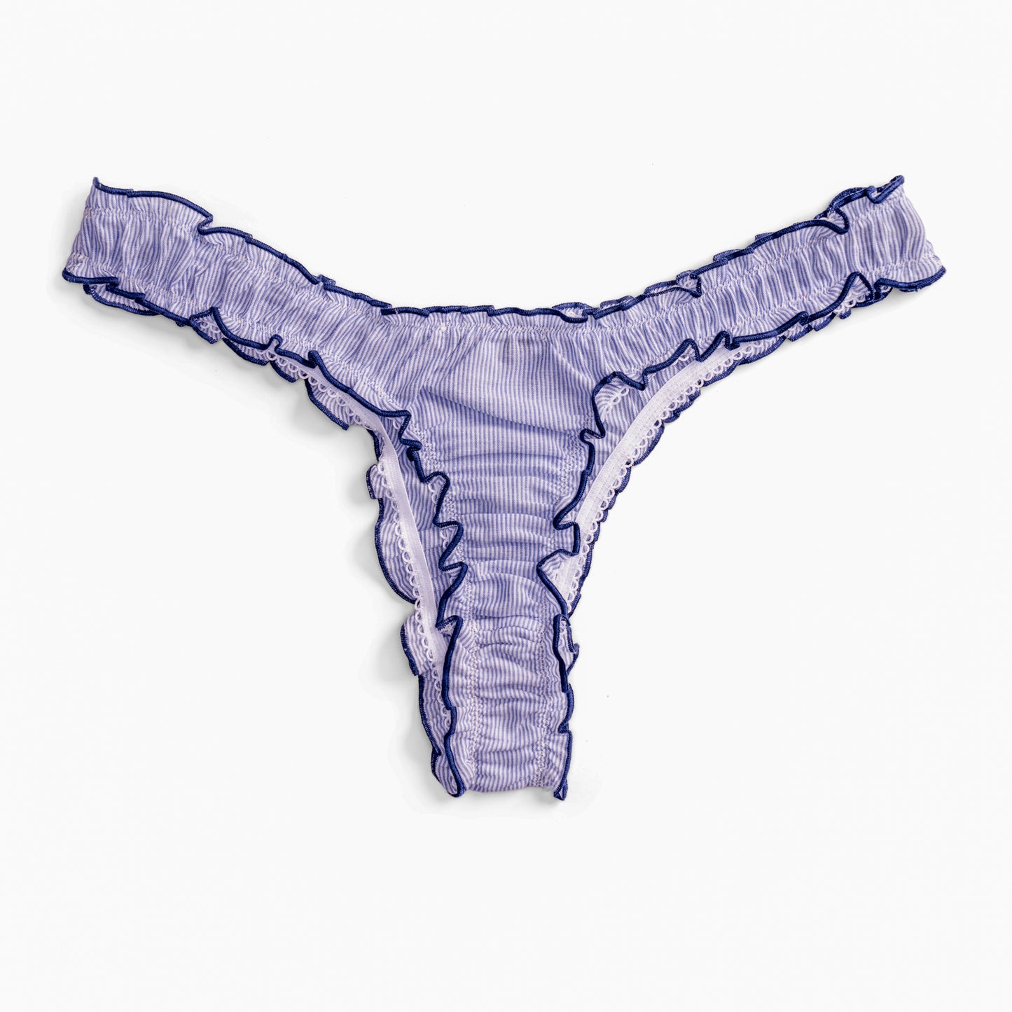 La Victoria  - Blue Stripped Cotton Tanga