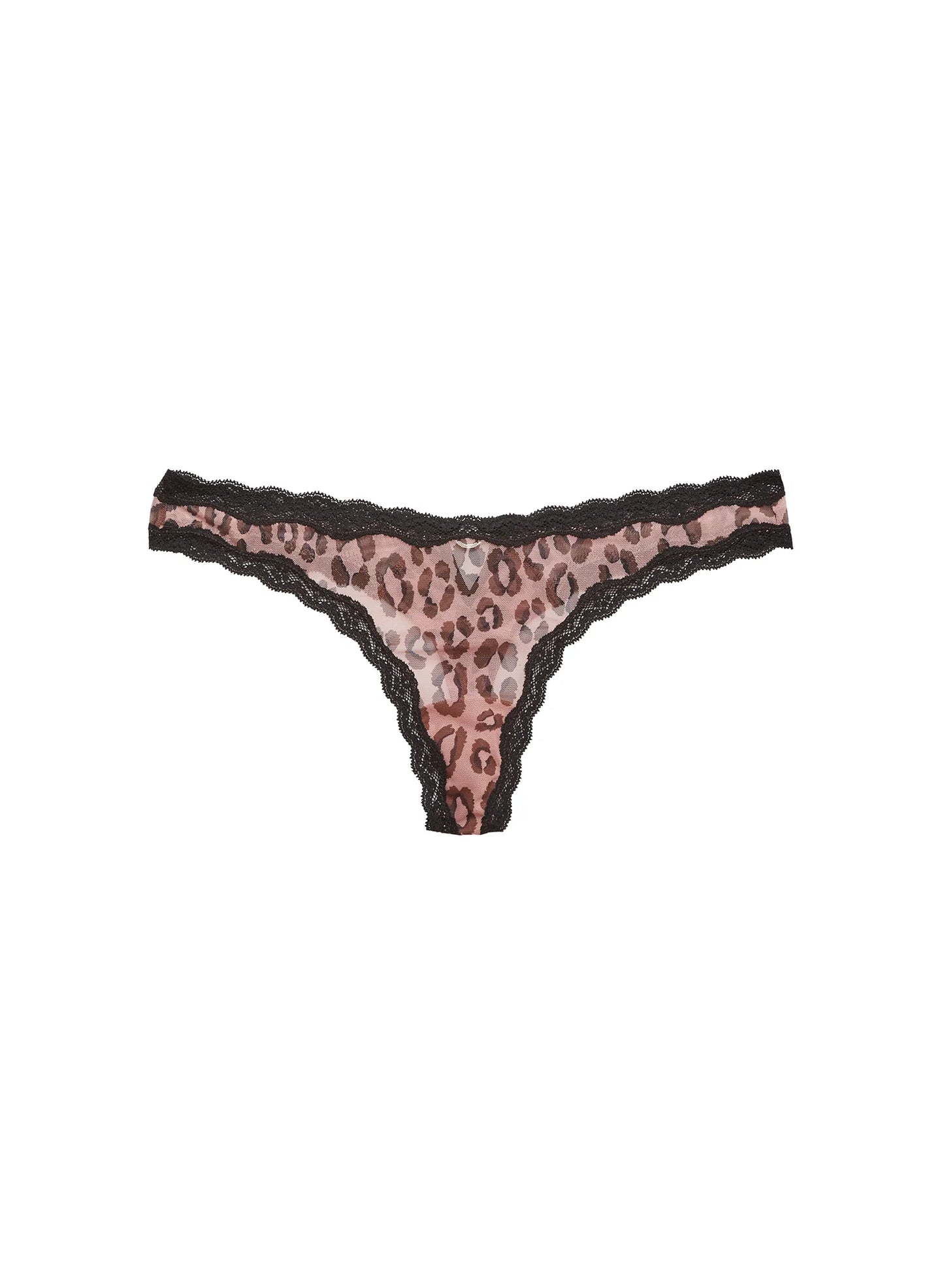 Sheer Tulle ThongLeopard