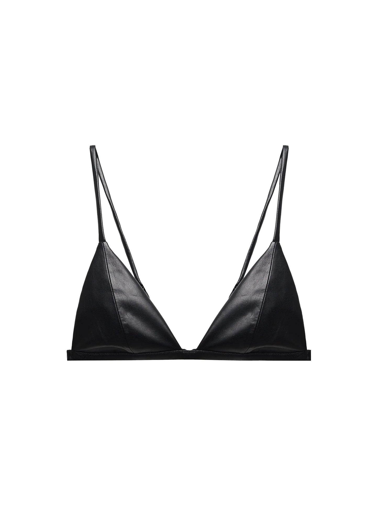 Vegan Leather Triangle Bra